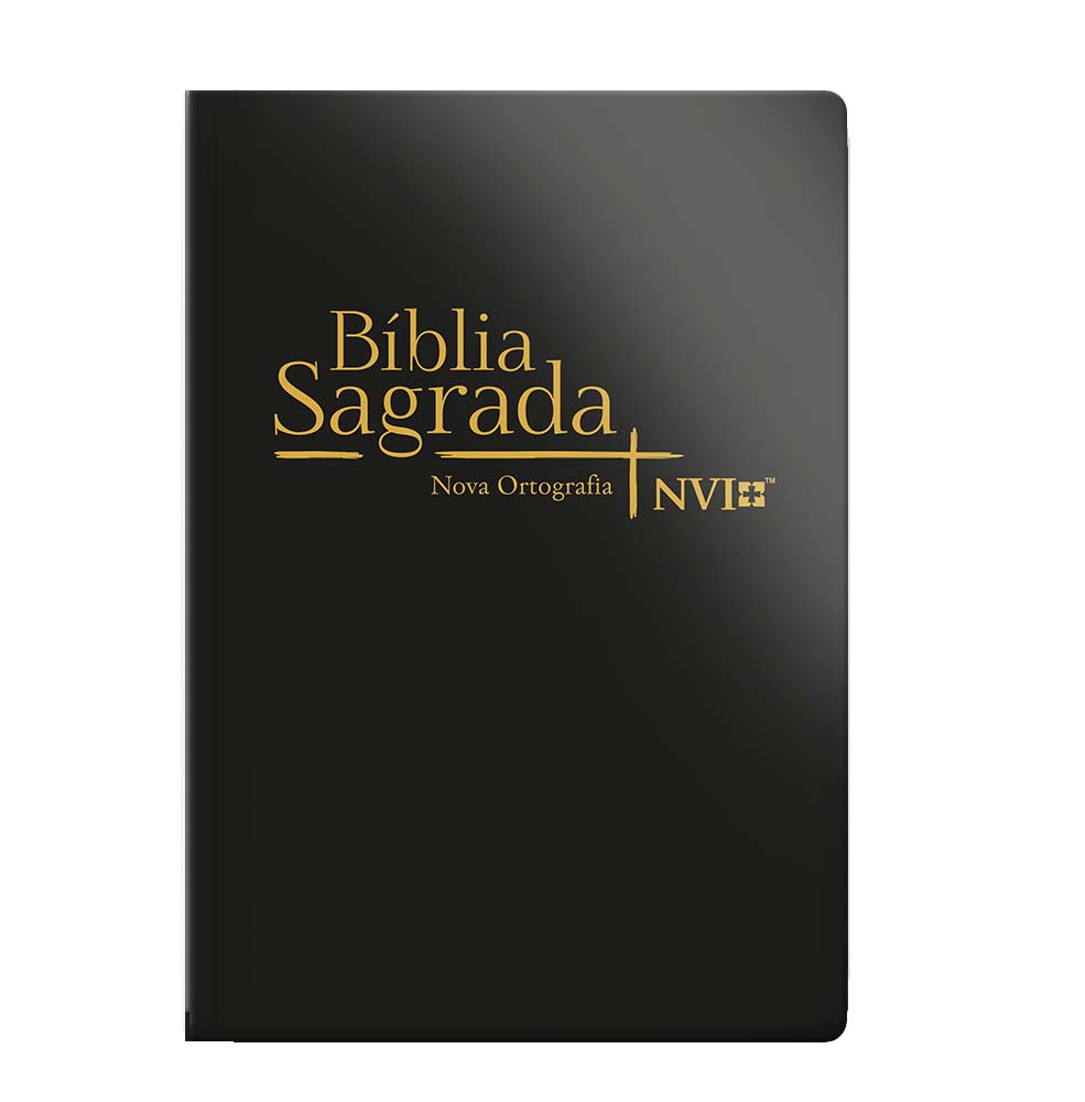 Bíblia Nvi Média Semi Luxo - Preta - a Nvi De Bolso