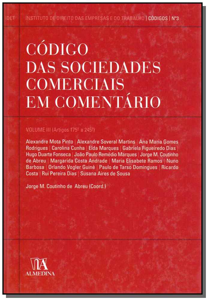 Código das Sociedades Comercias em Comentário - Vol. III
