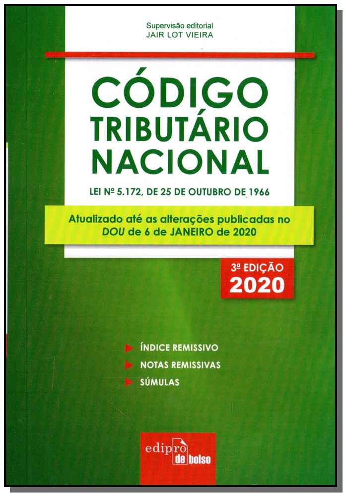 Código Tributária Nacional - Bolso - 03Ed/20