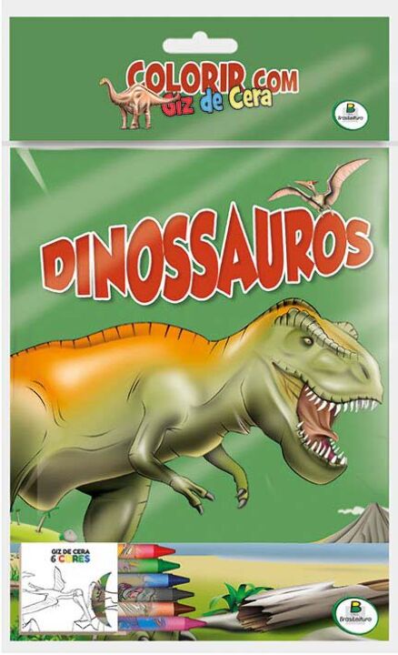Colorir Com Giz De Cera: Dinossauros