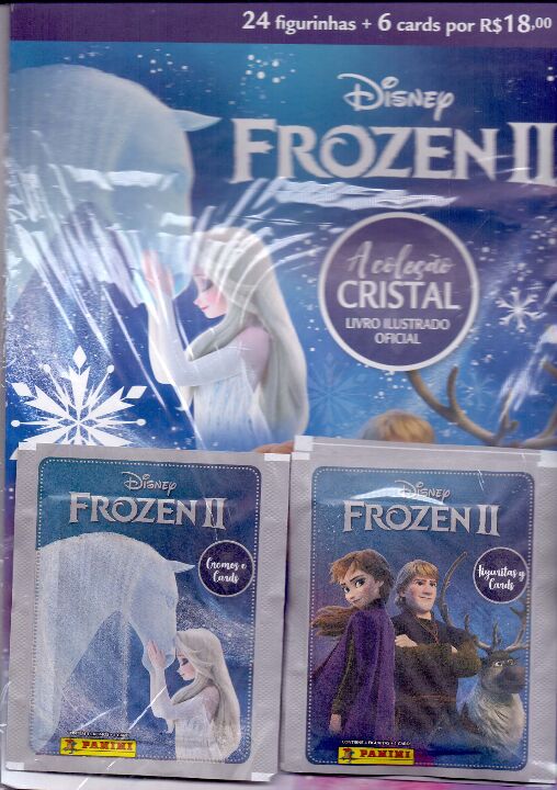 Cromo Disney Frozen Com 6 Envelopes 24 Figurinhas e Cartela