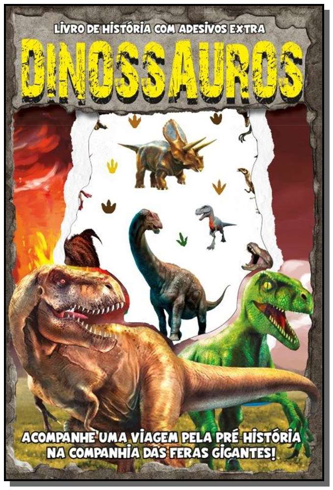 Dinossauros Livro de História Com Adesivos Extra - 01ed/20