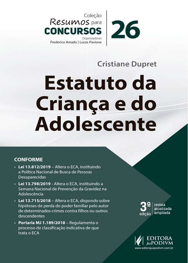 Resumos Para Concursos - Vol. 26 - Estatuto da Criança e do Adolescente - 03Ed/19