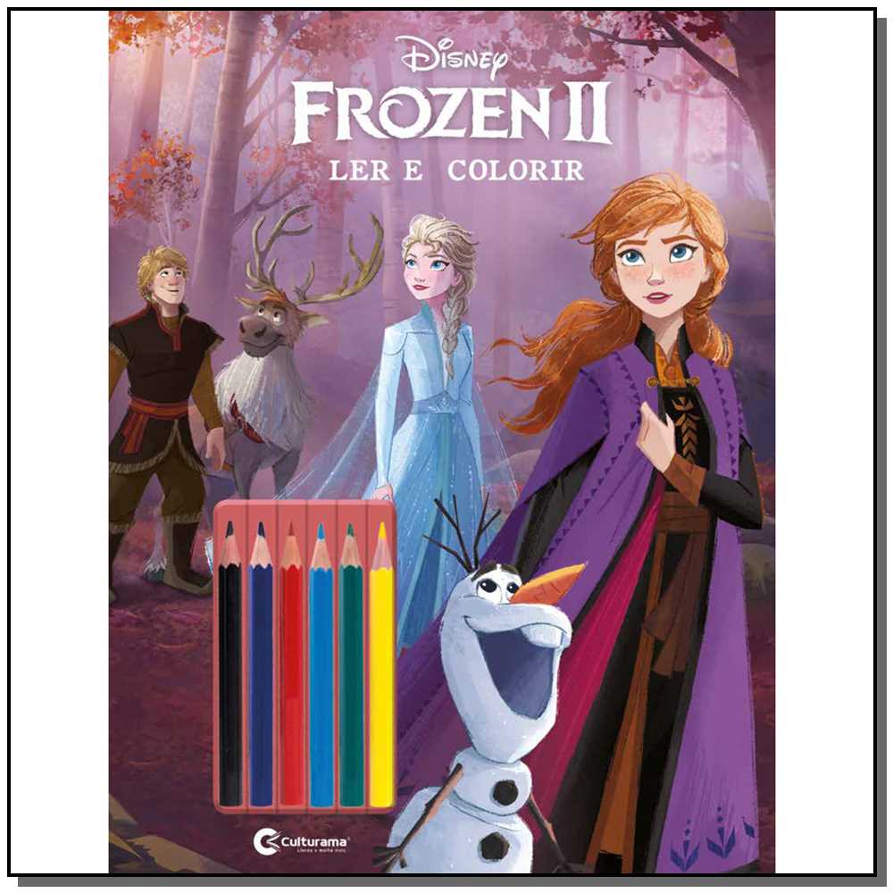 Frozen 2 Ler e Colorir Com Lápis
