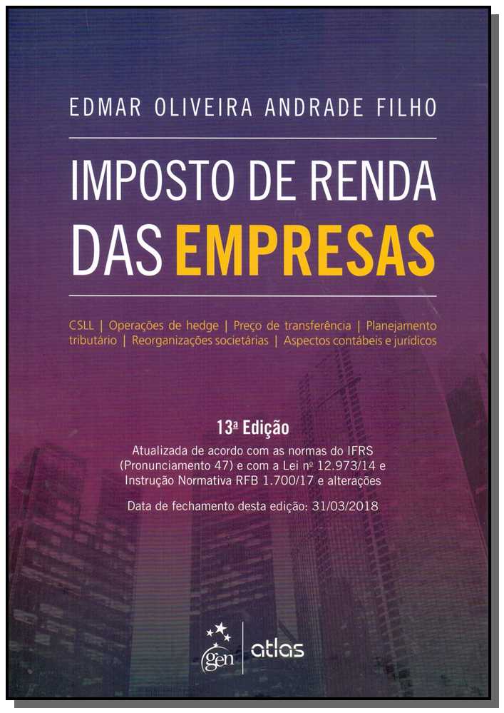 Imposto de Renda das Empresas - 13Ed/18