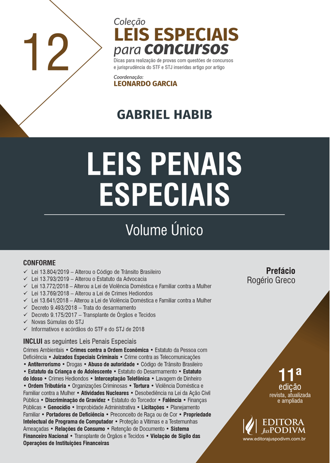 Leis Especiais Para Concursos - Vol. 12 - Leis Penais Especiais - 11Ed/19