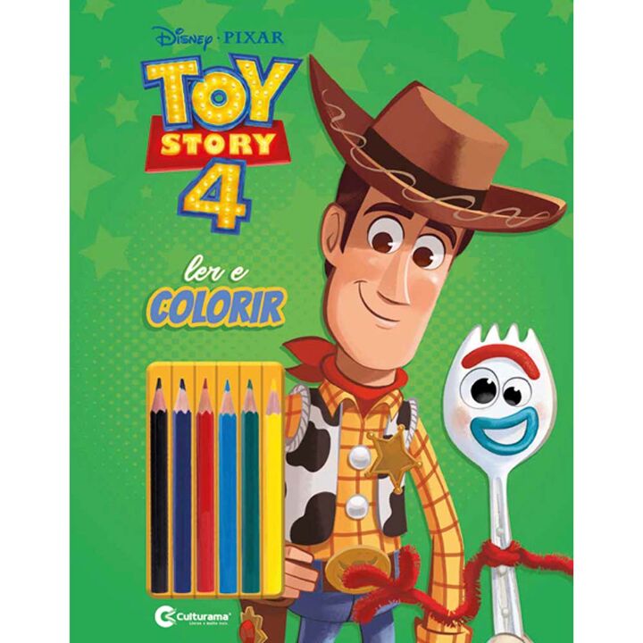 Toy Story 4 Ler e Colorir Com Lapis