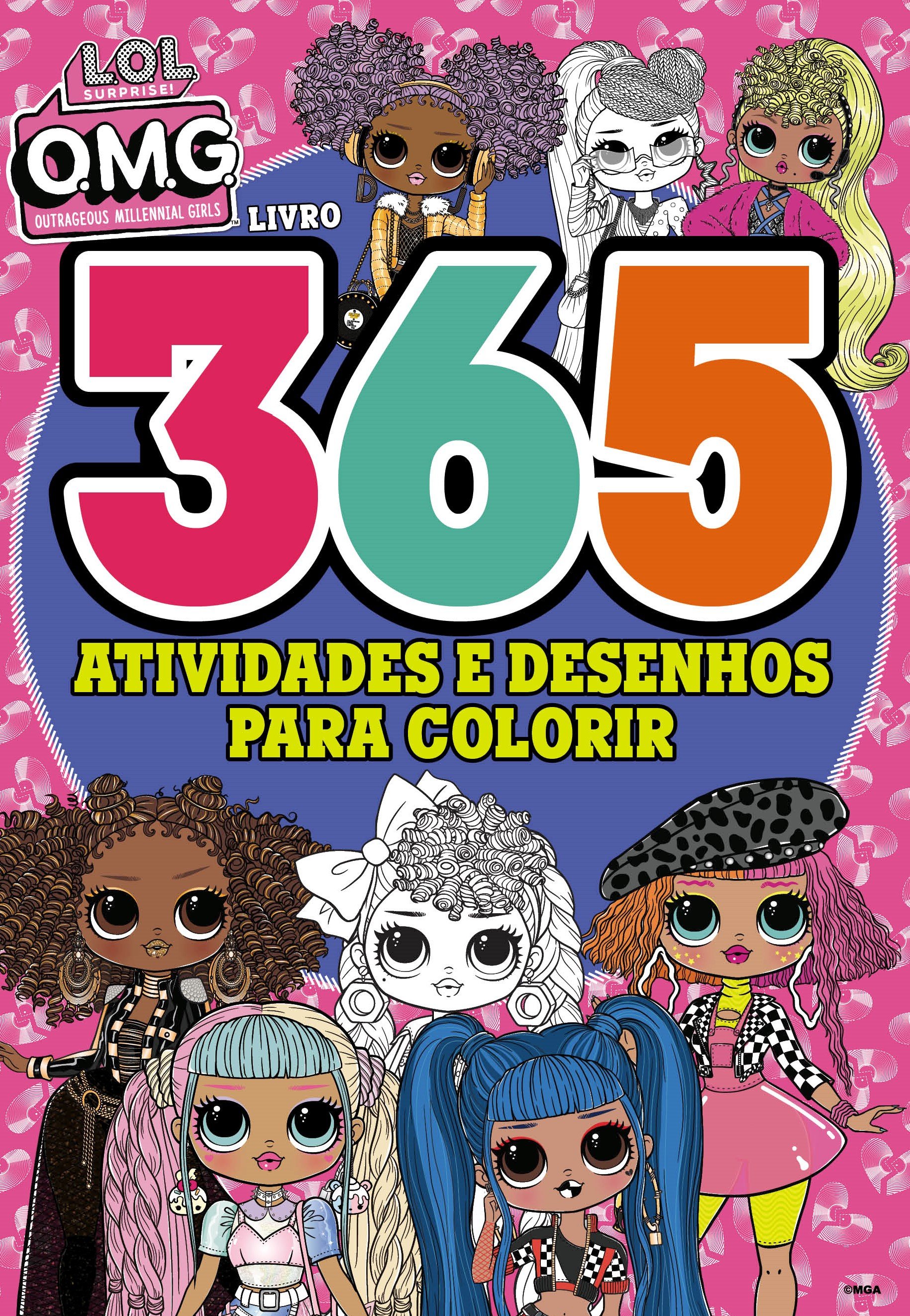 Livro 365 Atividades e Desenhos Para Colorir Unicórnios