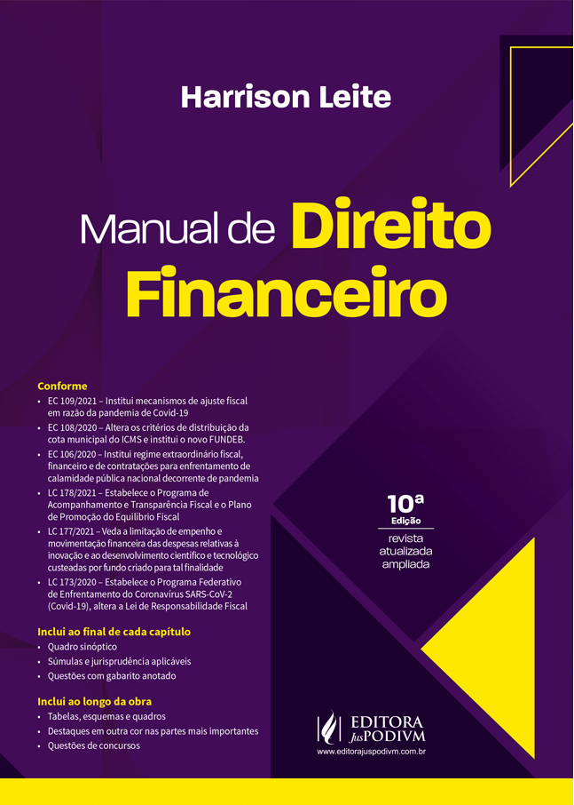 MANUAL DE DIREITO FINANCEIRO 10Ed/21