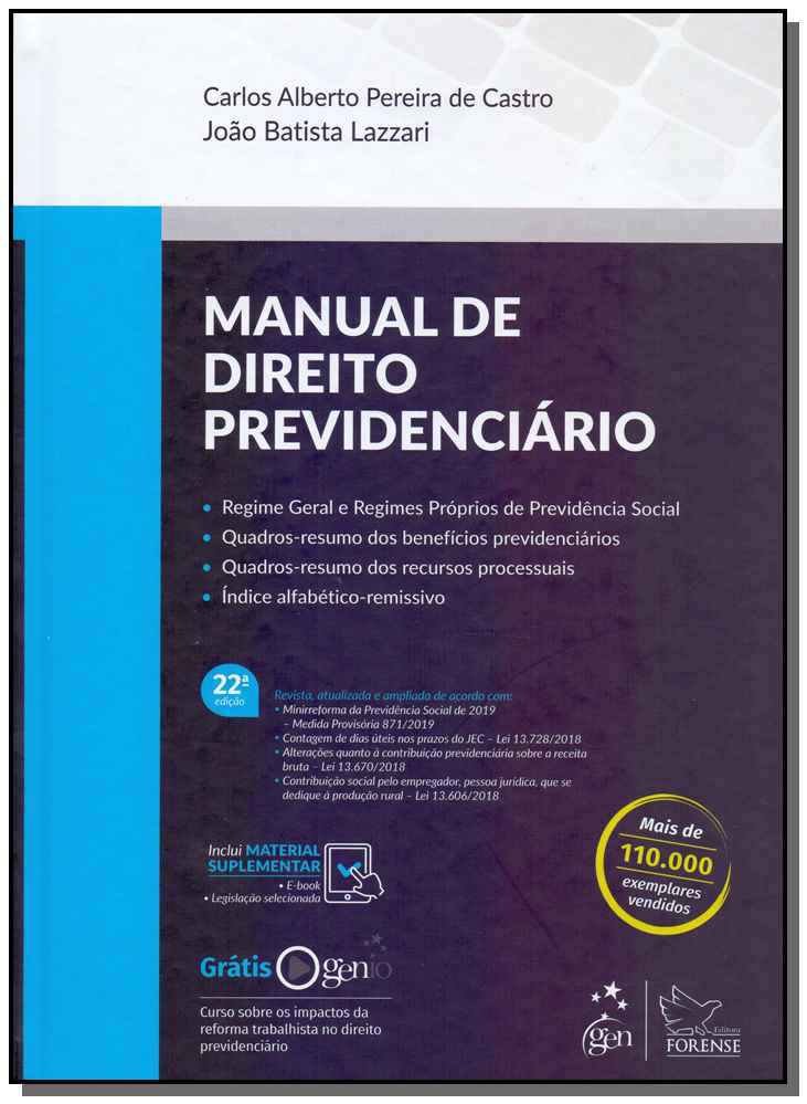 Manual de Direito Previdenciário - 22Ed/19