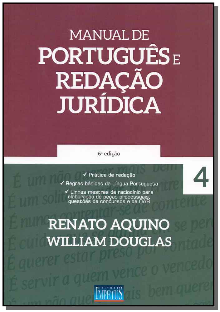 Manual de Português e Redação Jurídica - Vol. 04