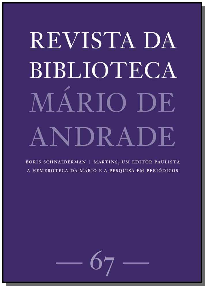 Revista Da Biblioteca-mario De Andrade N.67