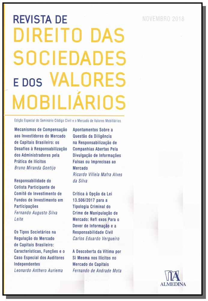 Revista Direito das Sociedades e dos Valores Mobiliários - 01Ed/18