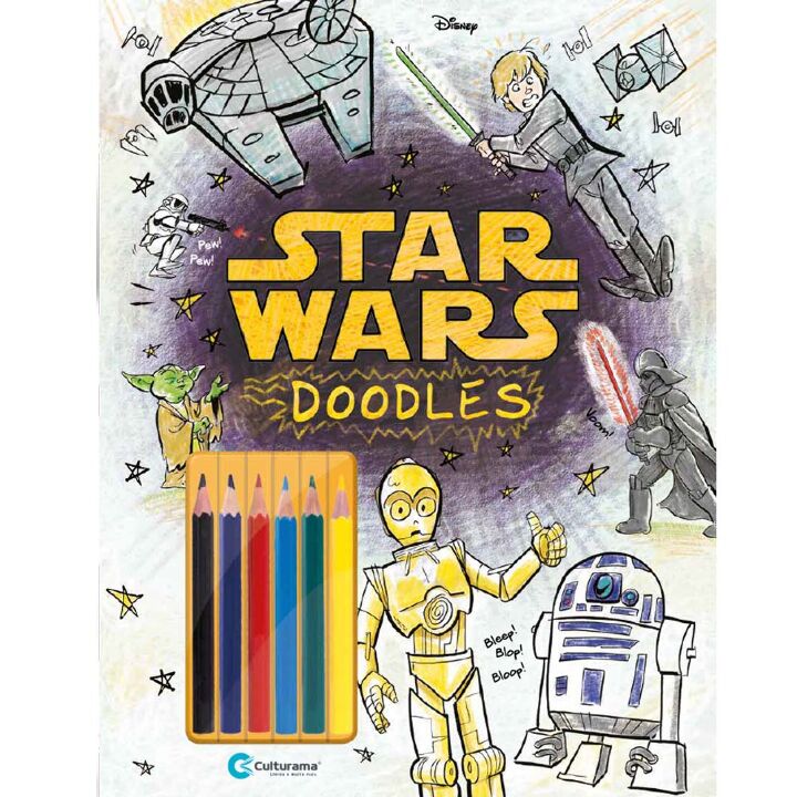 Star Wars -  Doobles - Ler e Colorir Com Lápis
