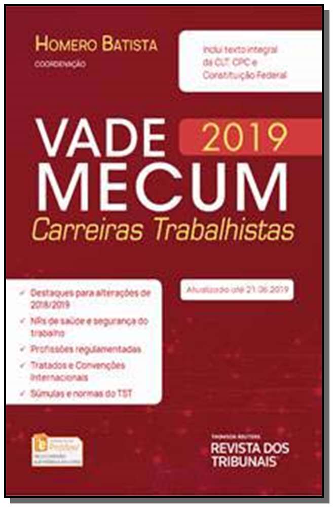 Vade Mecum 2019 - Carreiras Trabalhistas - 01Ed/19