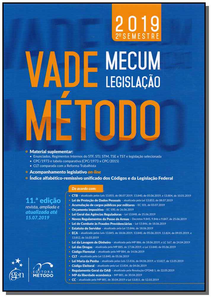 Vade Mecum Legislação Método - 11Ed/19